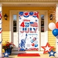 thumbnail image 6 of JHyouerji 250th Anniversary Door Cover American Flag 4th of July Patriotic Hanging Cloth Background Banner for Independence Day Front Door Home Party Decoration, 6 of 7