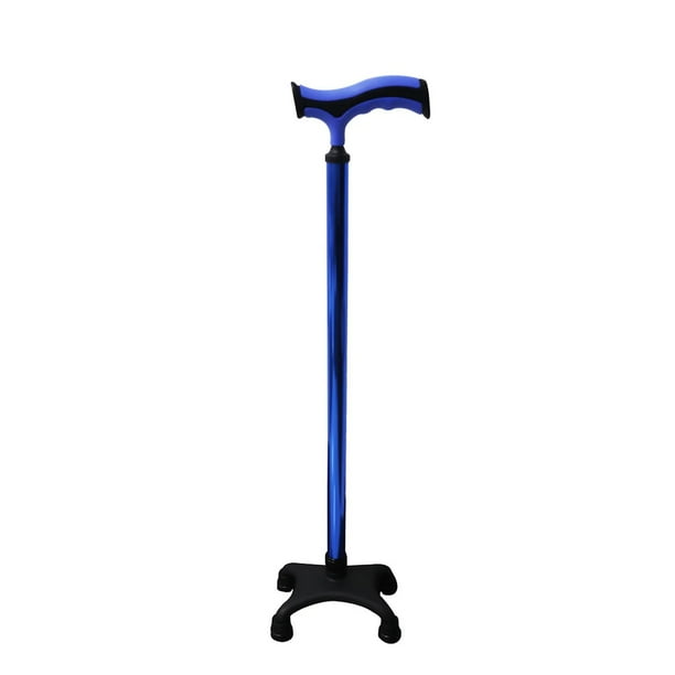 *Mango francés. * Bastón de cojín con 4 patas en forma T. * Puño de goma suave. * Agarre antiderrapante. * Peso promedio máximo de soporte: 100 Kg * Altura ajustable * Plegable