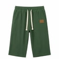 thumbnail image 2 of Enridrech Mens Jogger Capris Pants Plain Drawstring Elastic Waist 3/4 Length Pant Straight Leg Summer Casual Capri Shorts, 2 of 6