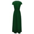 thumbnail image 4 of FAKKDUK Women's Summer Casual Loose Sundress Long Dress Sleeveless Deep V Neck Side Split Maxi Dresses Going Out Elegant Party Cocktail Long Dress, Green&M, 4 of 8