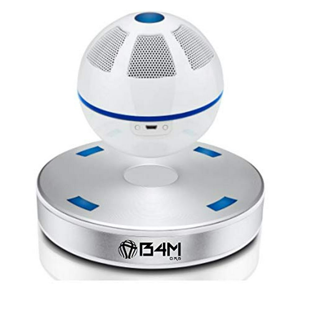 b4m orbice silver portable wireless bluetooth 4.1 floating sound levitating maglev speaker (nfc
