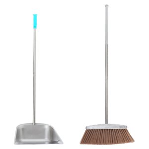 1 Ensemble de balais et de dustpans avec longue poignée balais, balais de doudpan et dust pans pour la maison balais balais intérieur et dushpans ensemble