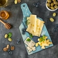 thumbnail image 5 of Yellow Submarine Cutting Board, Shark with Vessel in Ocean Bubbles Under Sea Theme Animals Cartoon, Tempered Glass Cutting and Serving Board, Wine Bottle Shape, Blue Grey Yellow, by Ambesonne, 5 of 5