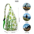 thumbnail image 2 of Cartoon Frog Sling Backpack - Whimsical Frog & Flower Print Design, Compact Lightweight Daypack for Cycling & Photography, 2 of 4