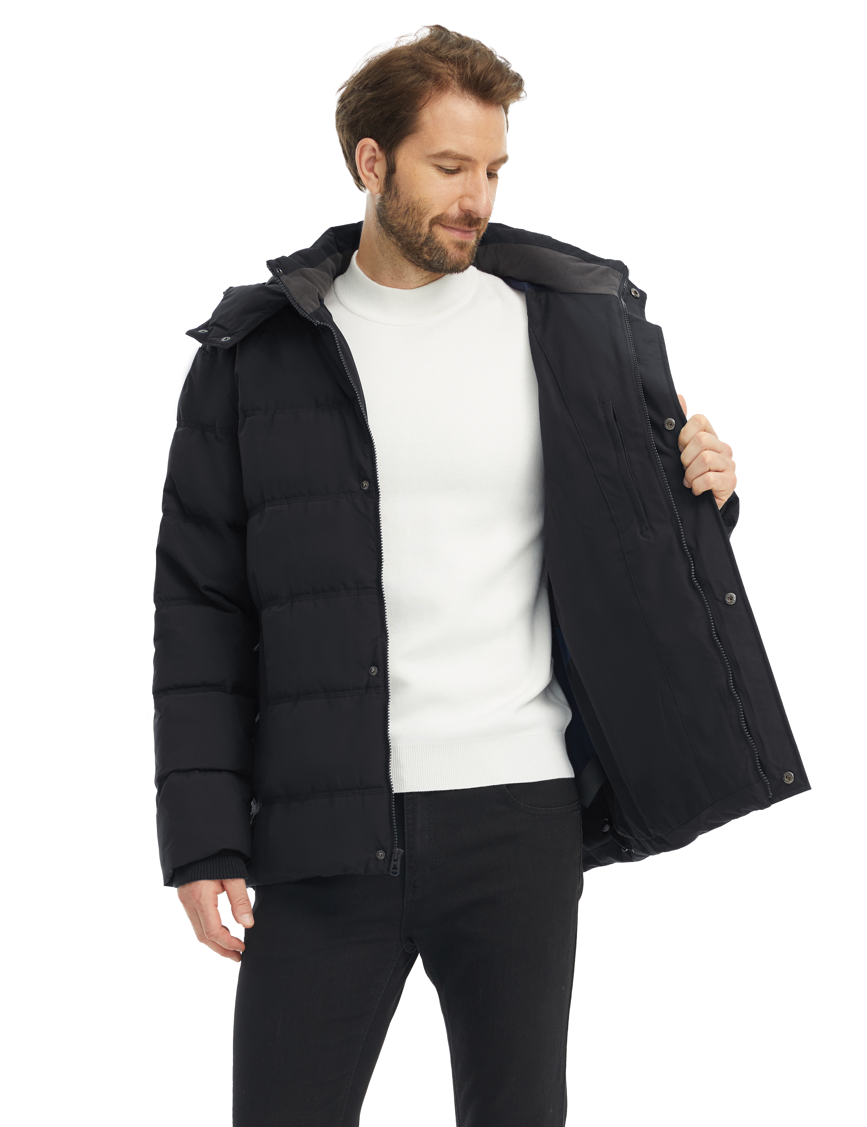 Wantdo Men's Waterproof Winter Puffer Jacket, Black photo 6