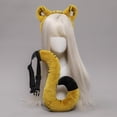 thumbnail image 2 of Giaone Plush Tiger Ear Headband Tail Handmade Hair Hoop for Washing Face, 2 of 11