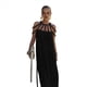 thumbnail image 1 of Vestido de Fiesta con Cuello Halter y Nudo de Cuerda para Mujer (Verano 2024) Negro Talla Única, 1 of 9