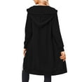 thumbnail image 4 of Resicozy Womens Zip Up Long Hoodies with Two Way Zipper Fashion Oversized Tunic Sweatshirts Long Sleeve Jackets with Pockets Black XL, 4 of 5
