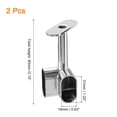 thumbnail image 2 of Lot de 2 Support de Tringle de Placard 1,22 x 0,63 Pouces, Support de Tringle pour Garde-Robe, Argent, 2 of 5