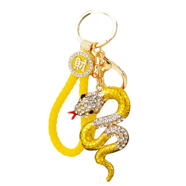 CAIROYAR Colgante de serpentina con caracteres Fu tachonados de aleación creativa de estilo chino SY4