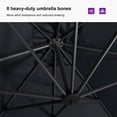 thumbnail image 4 of PURPLE LEAF Parasol Carré Déporté 8x8 Pi pour Terrasse Extérieure, Grand Parasol Suspendu en Aluminium avec Rotation à 360°, Réglable, pour Jardin et Piscine, Gris, 4 of 8