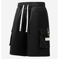thumbnail image 6 of Sheghy Work Pants for Men 100%Cotton Men's Solid Color Casual Sports Elastic Waist Drawstring Pocket Cargo Shorts, 6 of 6