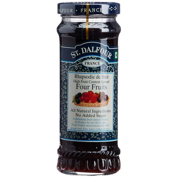 Charles Jacquin-St.Dalfour Consrv, 4 Fruits, 100%Fruit, 10-Ounce (Pack of 6)