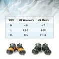 thumbnail image 5 of Autoez Crampons Ice Cleats 23 Stainless Steel Spikes Traction Snow Grips for Boots Shoes Anti Slip for Hiking Fishing Walking Climbing Mountaineering (M, Orange), 5 of 12