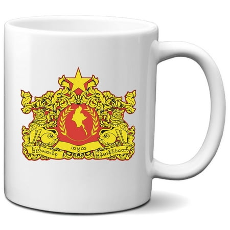 

Burma Coat of Arms Burmese National Emblem Country Crest Coffee Mug