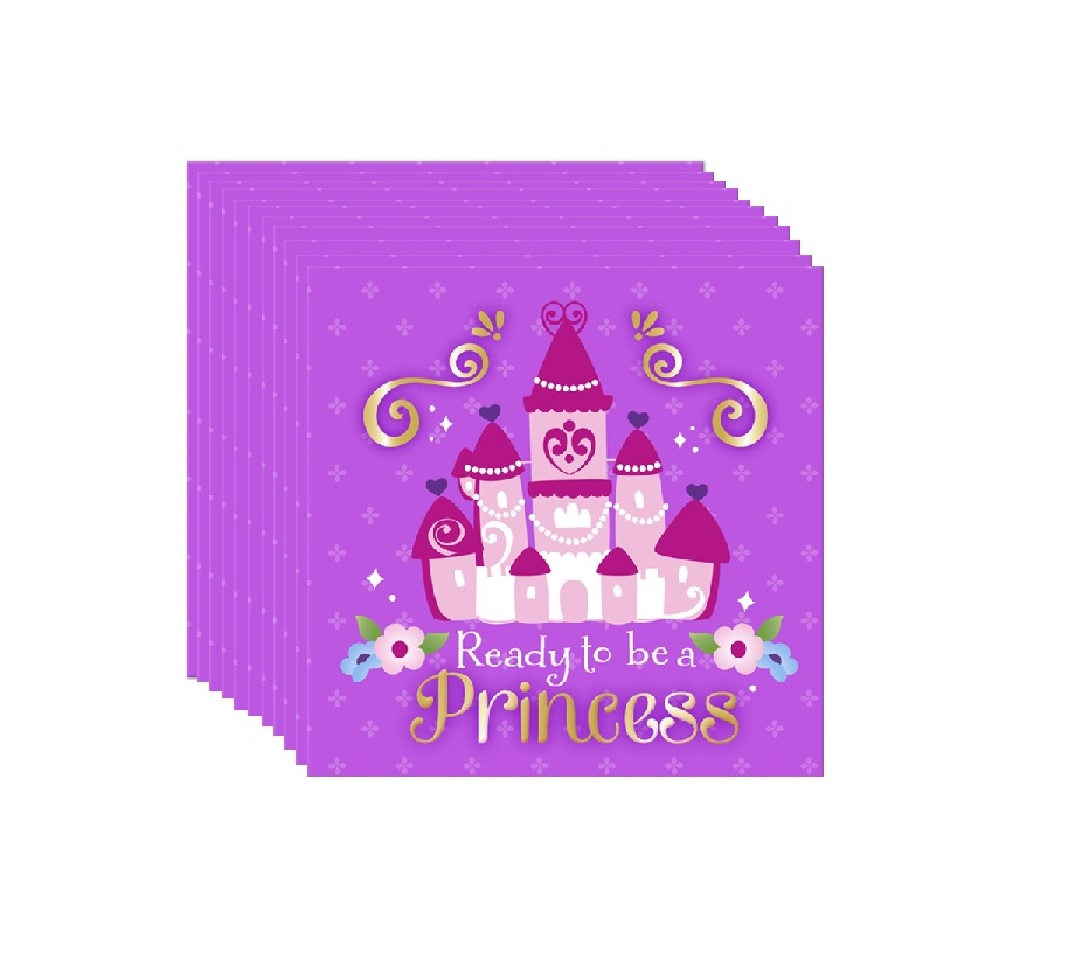 Disney Princess Sofia the First Birthday Party Supplies Bundle includes 32 Napkins, 3 Mini Centerpieces, 16 Party Invitations , 16 Thank You Postcards, 1 Notebook, 1 Dinosaur Sticker