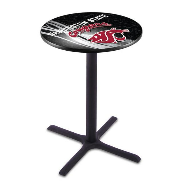 Holland Bar Stool L211B3628WashSt-D2 36 in. Washington State Cougars Table de Pub avec 28 in. Haut