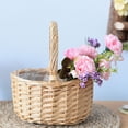 thumbnail image 4 of Flower Basket Woven Storage Basket Portable Gift Basket Fruit Storage Basket Photo Prop, 4 of 8