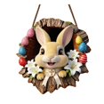 thumbnail image 1 of Easter Bunny Door Hanger Holiday Welcome Sign for Front Door Home Porch, 1 of 6