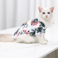 thumbnail image 2 of Camiseta para perros, diseño de playa, estampado de cocotero hawaiano, ropa de verano para mascotas, 1 pieza (5XL, piña blanca), 2 of 5