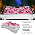 thumbnail image 3 of Yiaed Panda Heart Valentine Pink Print Car Windshield Sunshade Front Auto Car Front Window Sun Shade Foldable Sun Visor Shield Cover Auto Accessories for Sedan SUV Truck-Medium, 3 of 5