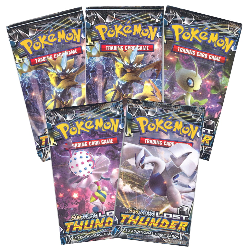 Sun & Moon Lost Thunder Booster Pack Pokemon Cards 10 Cards - New Sealed 