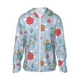 thumbnail image 1 of Balery Motif Tortue de Mer UPF 50+ Veste à Capuche Légère à Manches Longues pour Femmes Hommes avec Poche Randonnée Extérieur-3TG, 1 of 7