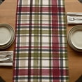 thumbnail image 5 of Buffalo Check Burlap Cotton Table Runner 13x70 Inches Long, Red Green Farmhouse Plaid Vintage Autumn Farmhouse Table Runners, Outdoor Dining Tablecloths Decor for Baby Shower/Party/Wedding, 5 of 8