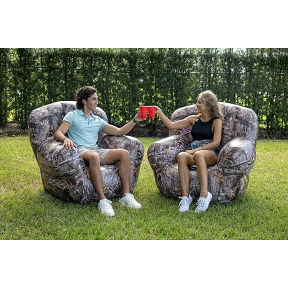 Heavy-Duty Inflatable Armchair Built tought for Outdoor Camping, Hunting and Harsh environments.