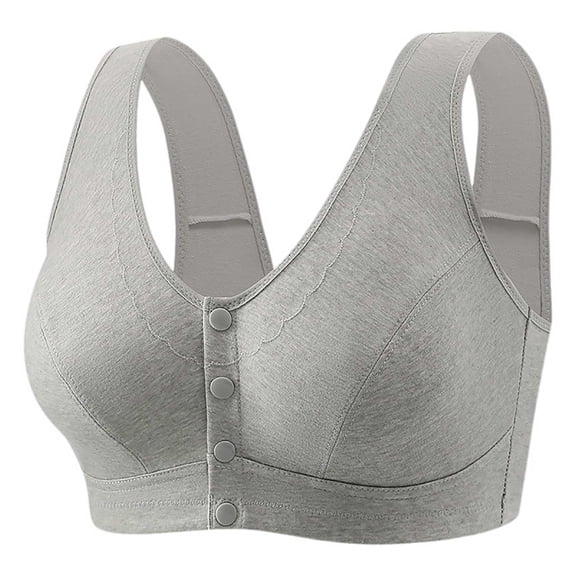 Xiaoxatg Women Middle And Elderly Underwear Large Size Large Cup Underwear Thin Full Cup Front Button Bra Extra Large Bras
