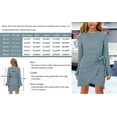 thumbnail image 5 of Langwyqu Long Sleeve Flared Sleeve Girls Slim Waffle Knit Dress With Belt For 5-14 Years, 5 of 5