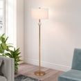 thumbnail image 2 of Evelyn&Zoe Traditional Metal Floor Lamp with Alabaster Accents, 2 of 7