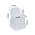 thumbnail image 3 of Efavormart White Linen Polyester Folding Chair Cover Dinning Chair Slipcover For Wedding Party Event Banquet Catering, 3 of 10