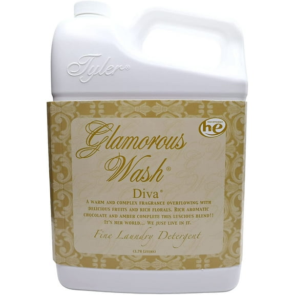 Tyler Candle Diva Glamorous Wash Liquid Laundry Detergent, 48 Loads, 128 fl oz