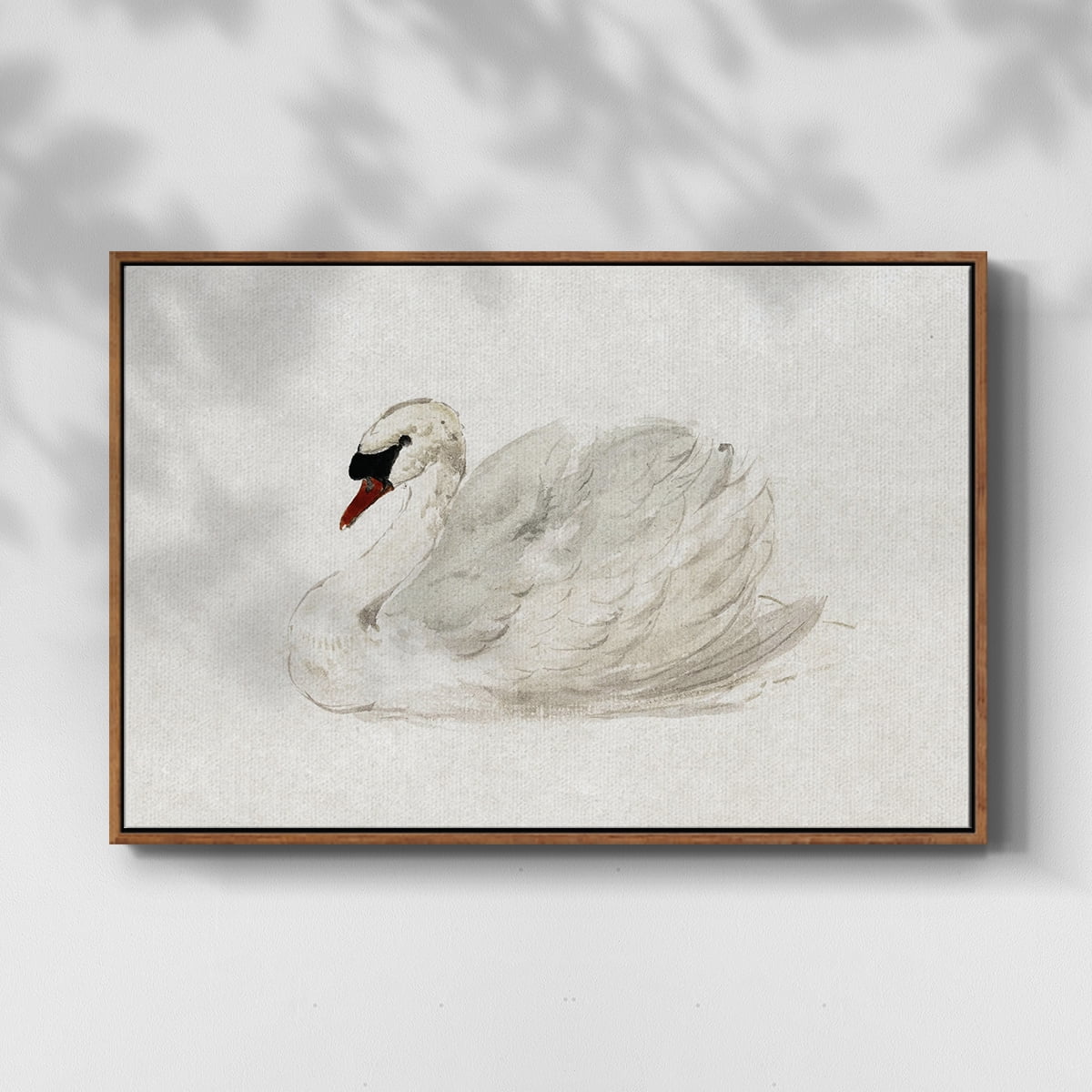 Vintage Animal Print-XLIV By Wexford Home Framed in Walnut Wood Gallery Wrapped Canvas 17 in. x 25 in.