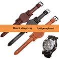 thumbnail image 4 of Correa de reloj de cuero genuino para hombre, de 18, 20 y 22 mm, color negro y marrón, para Fo-ssil JR1401 Ro-lex O-mega, con bandeja, pulsera de reloj, 4 of 5