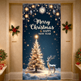 thumbnail image 5 of Decorative Design Merry Christmas Banner Glittering Elements Happy New Year Banner Festive Theme Winter Decoration for Holiday Celebration Seasonal Party Outdoor Decoration, 5 of 9