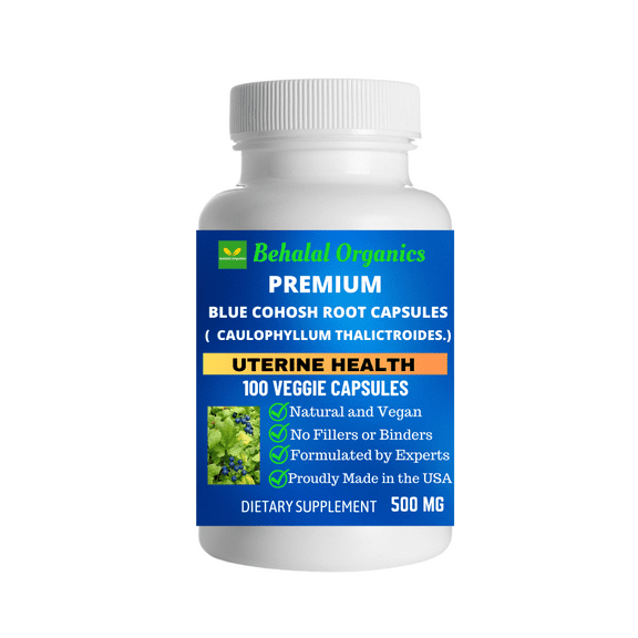 Blue Cohosh Root 100 Quick Release Capsules - 500mg Per Capsule
