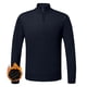 thumbnail image 5 of pstuiky Camisas para hombre de manga larga, Suéter informal de moda para hombre, con cuello alto, media cremallera, elástico, capa base, tejido de manga larga Tops casuales para hombres xl, 5 of 8