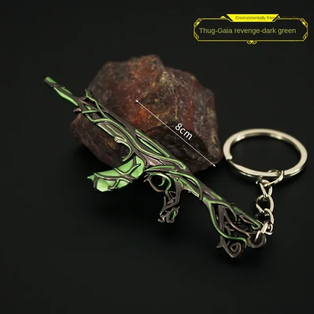 Valorant Jeu Entourant Mini Arme 8cm Série Riot Gaia Revenge Modèle Mini Arme en Alliage de Zinc Pendentif Cadeau Collection Jouets