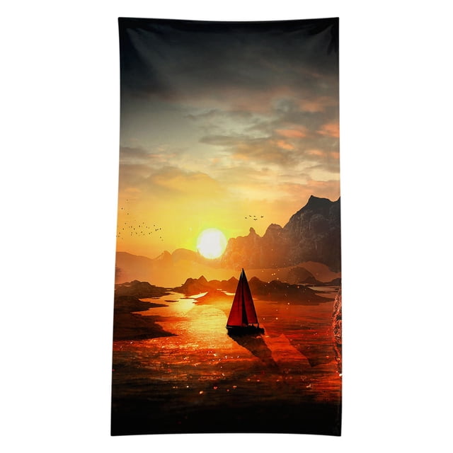 Pompotops Microfiber Beach Towel Super Lightweight Colorful Bath Towel Sandproof Beach Blanket Multi-Purpose Towel For Travel Swimming Pool 30x60 Inch Clearance