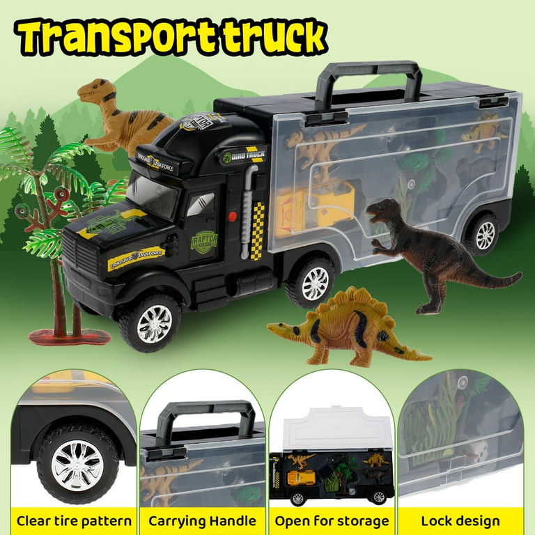 CIVG Kids Dinosaur Truck Toy Dinosaur Transport Carrier Toys with