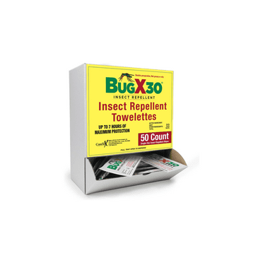 Bugx Insect Repellent, DEET 30 per., 50PK