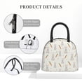 thumbnail image 4 of Qekee Retro Rabbit Print Insulated Lunch Bag,Large Capacity Lunch Box,Reusable Lunch Tote Bags,Waterproof Cooler Bag,for Work, School, and Picnic, 4 of 6
