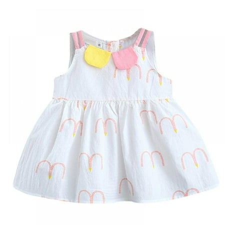 

Baby GirlSuspender SkirtToddler summer New Letter Printing Pure Cotton Small Fresh Suspender Skirt