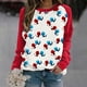 thumbnail image 2 of Gibobby Sudadera Mujer Moda Sudadera con capucha y cuello redondo informal sin sombrero con estampado de angelito para mujer (Rojo, S), 2 of 4