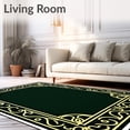 thumbnail image 2 of ODIKA 5'x7' Machine Washable Non-Slip Area Rug, Elegant Yuletide Snowfall Welcome Decoration High Traffic Rug, Black, 654686, 2 of 7