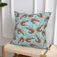 thumbnail image 6 of Throw Pillow Covers, Shrimp No.9066 Soft Square Pillow Cases with Invisible Zipper for Couch Bed Sofa, Farmhouse Fall Home Decor 16"x16", 6 of 7