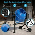 thumbnail image 4 of TABU Electric Cement Mixer,6.0 Cu ft Freestanding Concrete Mixer with Wheels for Stucco/Seeds(Blue), 4 of 6