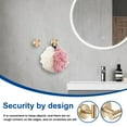 thumbnail image 6 of Dznils 4-Piece Wall Mount Steel Bath Hardware Set, Towel Ring, Toilet Paper Holder, Robe Hook, Gold, 6 of 11